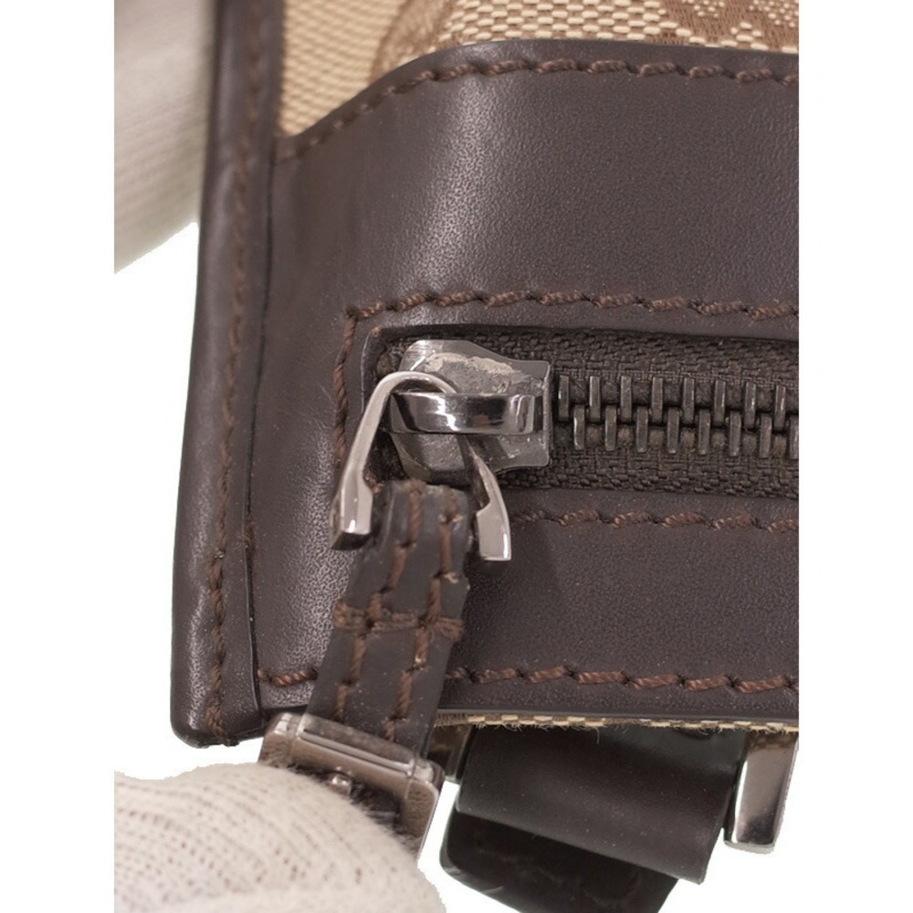 Gucci Messenger GG Bag Brown Canvas Crossbody - Picture 6 of 9